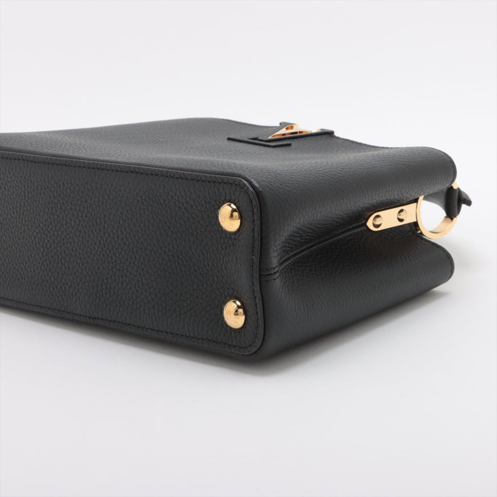 Second hand Louis Vuitton Capucines BB Taurillon Leather 2 - Ways Handbag Black - Tabita Bags