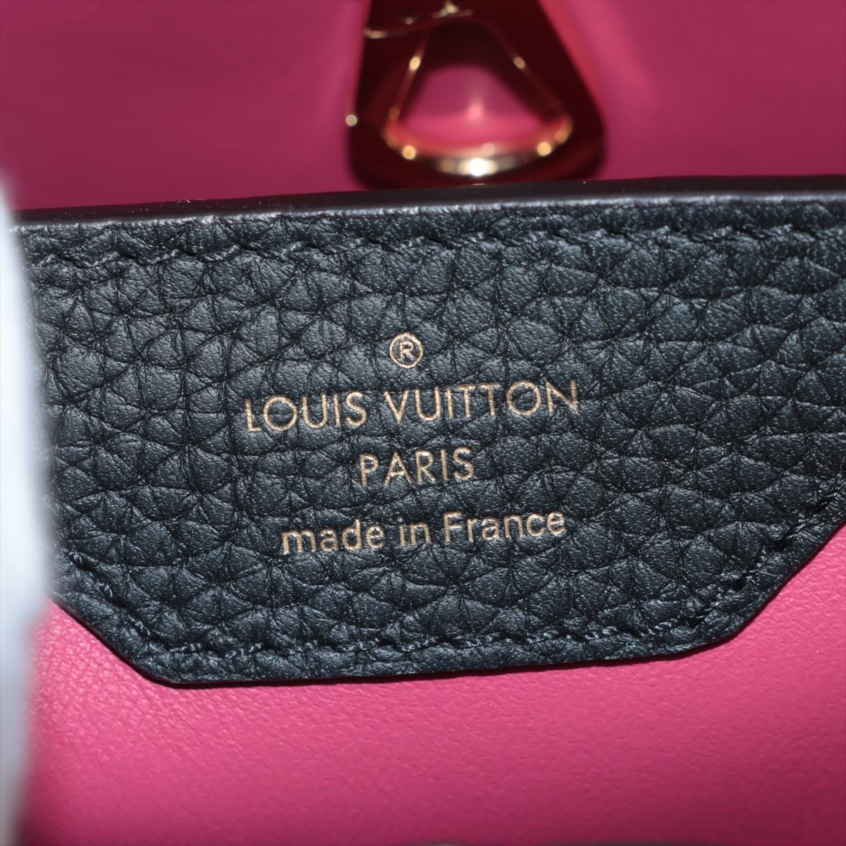 Second hand Louis Vuitton Capucines BB Taurillon Leather 2 - Ways Handbag Black - Tabita Bags