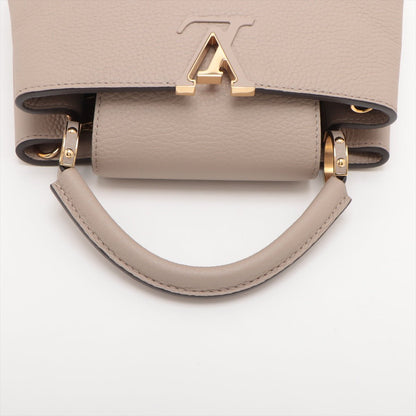 Second hand Louis Vuitton Capucines BB Taurillon Leather Handbag Beige - Tabita Bags