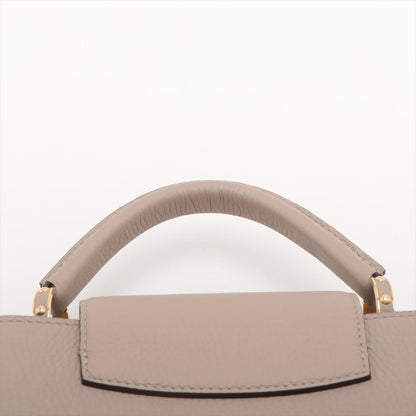 Second hand Louis Vuitton Capucines BB Taurillon Leather Handbag Beige - Tabita Bags
