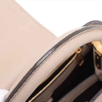 Second hand Louis Vuitton Capucines BB Taurillon Leather Handbag Beige - Tabita Bags