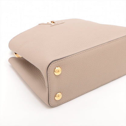 Second hand Louis Vuitton Capucines BB Taurillon Leather Handbag Beige - Tabita Bags