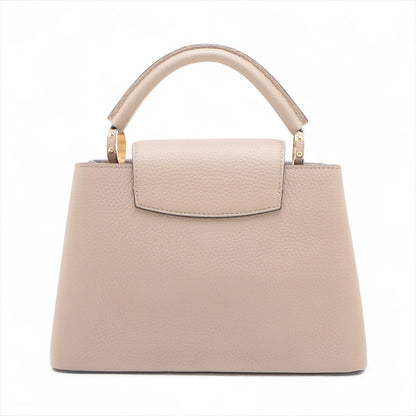 Second hand Louis Vuitton Capucines BB Taurillon Leather Handbag Beige - Tabita Bags