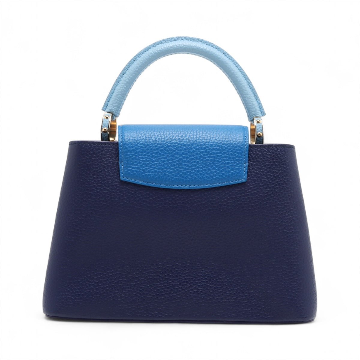 Second hand Louis Vuitton Capucines BB Taurillon Leather Handbag Blue - Tabita Bags