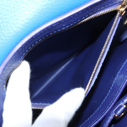 Second hand Louis Vuitton Capucines BB Taurillon Leather Handbag Blue - Tabita Bags