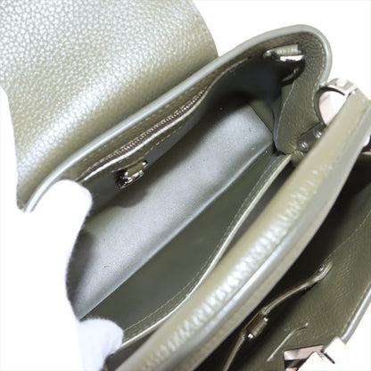 Second hand Louis Vuitton Capucines BB Taurillon Leather Handbag Green - Tabita Bags