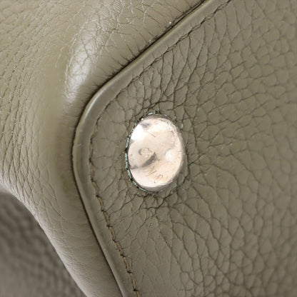 Second hand Louis Vuitton Capucines BB Taurillon Leather Handbag Green - Tabita Bags