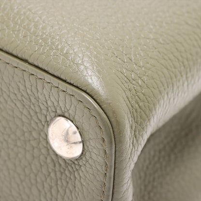 Second hand Louis Vuitton Capucines BB Taurillon Leather Handbag Green - Tabita Bags
