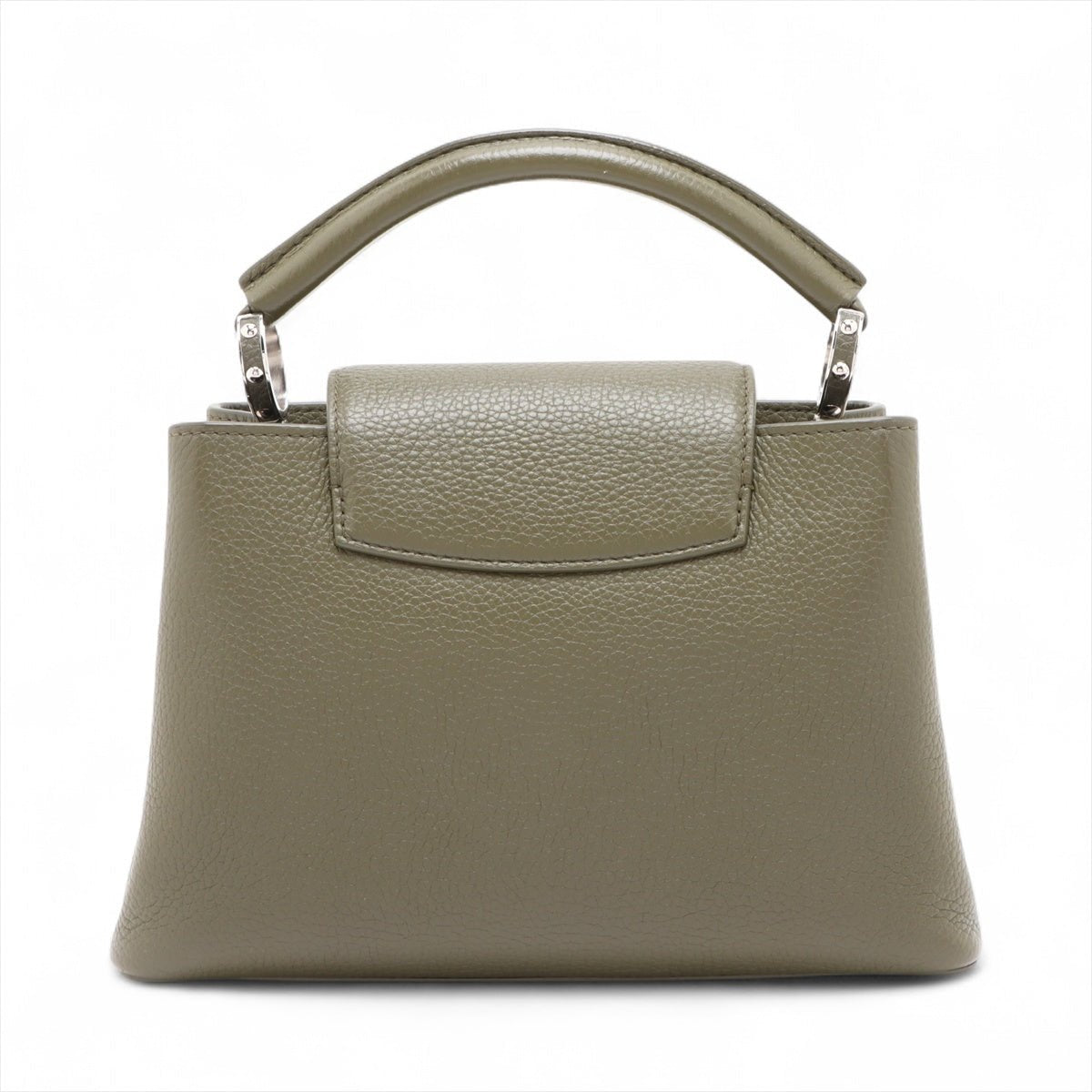 Second hand Louis Vuitton Capucines BB Taurillon Leather Handbag Green - Tabita Bags