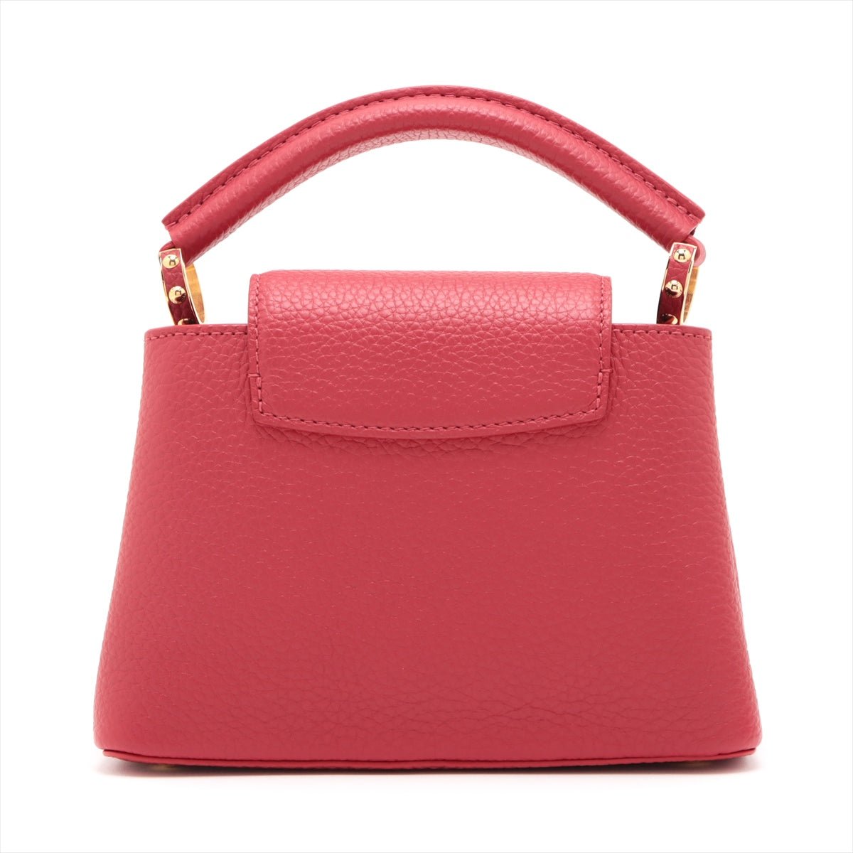 Second hand Louis Vuitton Capucines Mini Taurillon Leather 2 - Ways Handbag Red - Tabita Bags