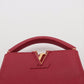 Second hand Louis Vuitton Capucines Mini Taurillon Leather 2 - Ways Handbag Red - Tabita Bags