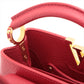 Second hand Louis Vuitton Capucines Mini Taurillon Leather 2 - Ways Handbag Red - Tabita Bags