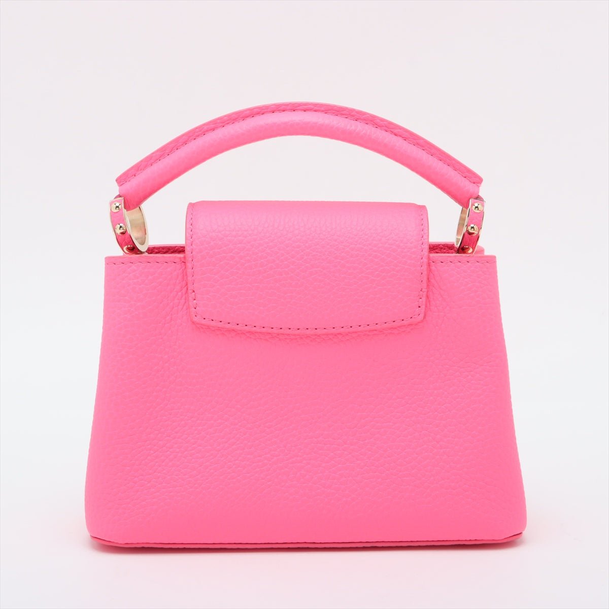 Second hand Louis Vuitton Capucines Mini Taurillon Leather Handbag Pink - Tabita Bags