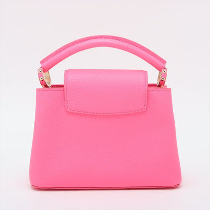 Second hand Louis Vuitton Capucines Mini Taurillon Leather Handbag Pink - Tabita Bags