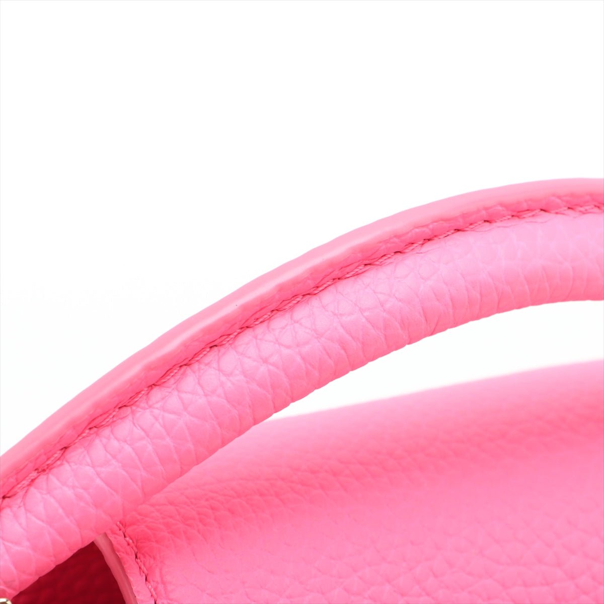 Second hand Louis Vuitton Capucines Mini Taurillon Leather Handbag Pink - Tabita Bags