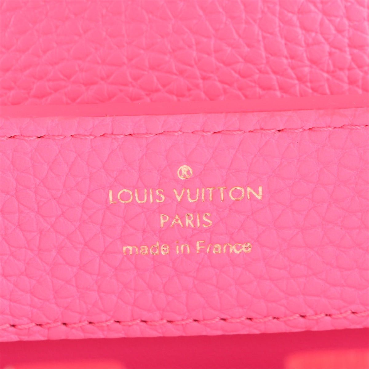 Second hand Louis Vuitton Capucines Mini Taurillon Leather Handbag Pink - Tabita Bags