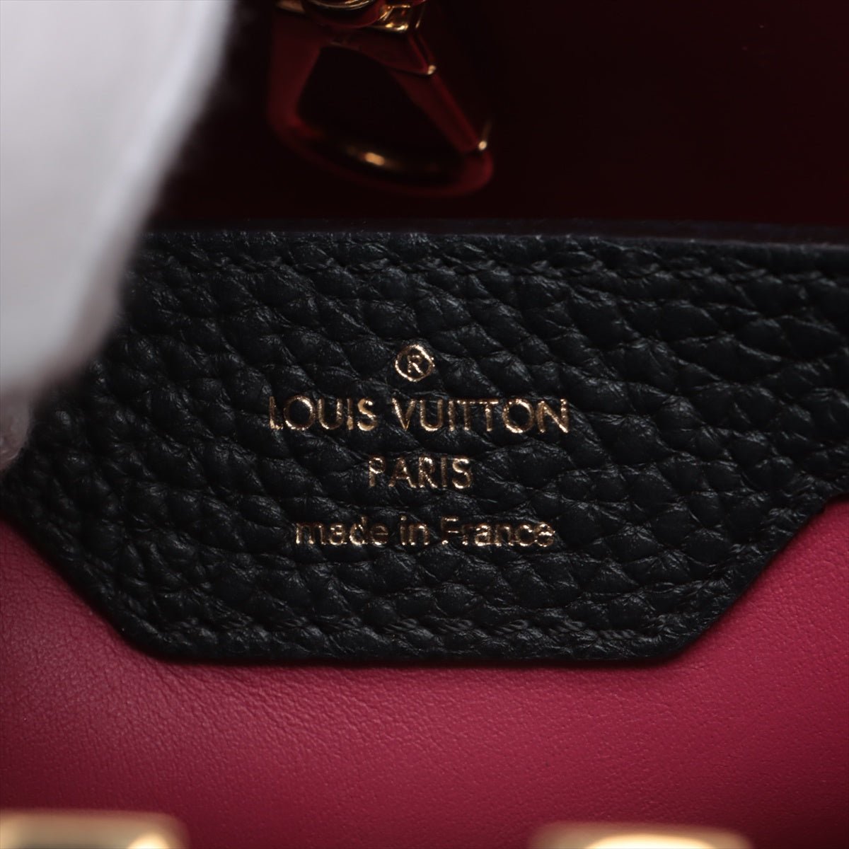 Second hand Louis Vuitton Capucines PM Taurillon Leather 2 - Ways Handbag Black - Tabita Bags