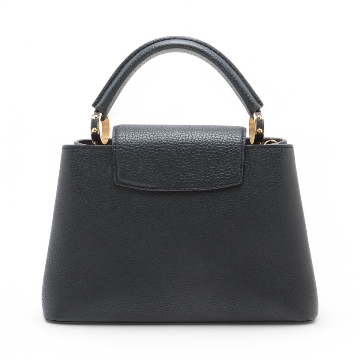 Second hand Louis Vuitton Capucines PM Taurillon Leather 2 - Ways Handbag Black - Tabita Bags