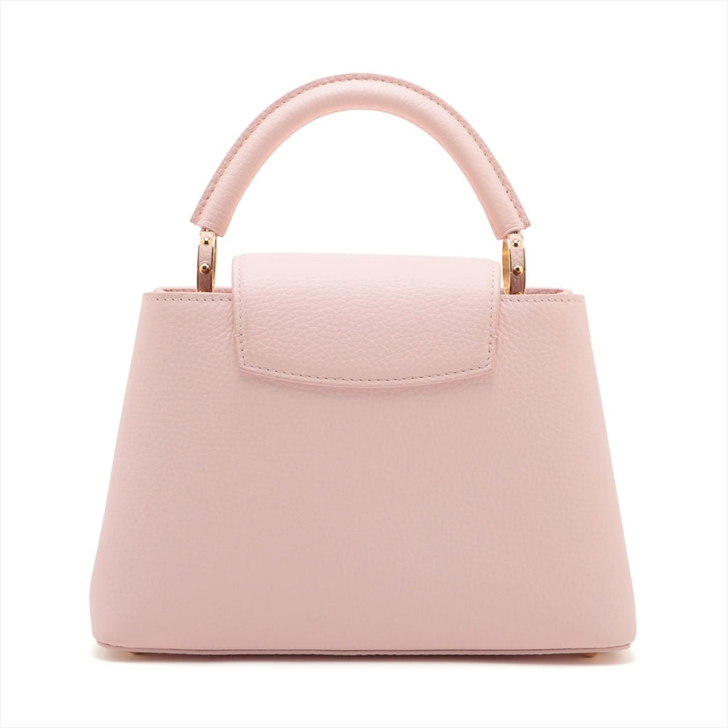Second hand Louis Vuitton Capucines Taurillon Leather Bag No Strap Pink - Tabita Bags
