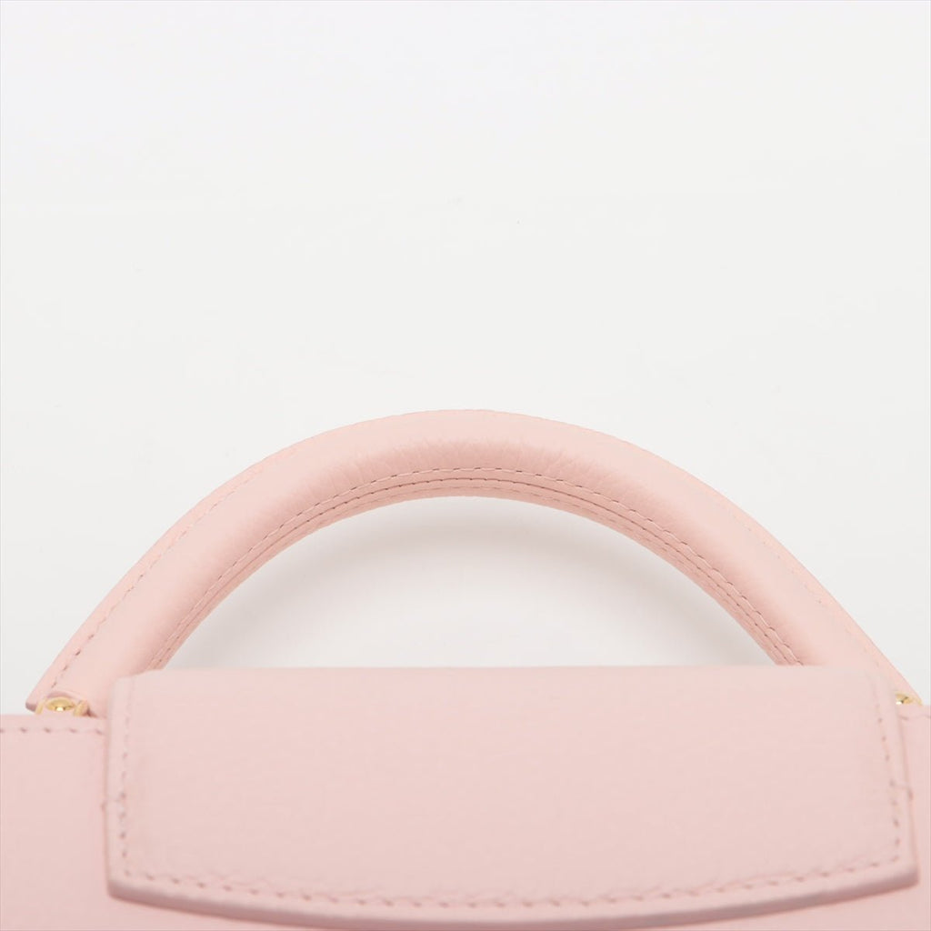 Second hand Louis Vuitton Capucines Taurillon Leather Bag No Strap Pink - Tabita Bags