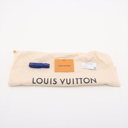 Second hand Louis Vuitton CarryAll Calfskin Grained Leather Monogram Giant Hobo Shoulder Bag Black - Tabita Bags