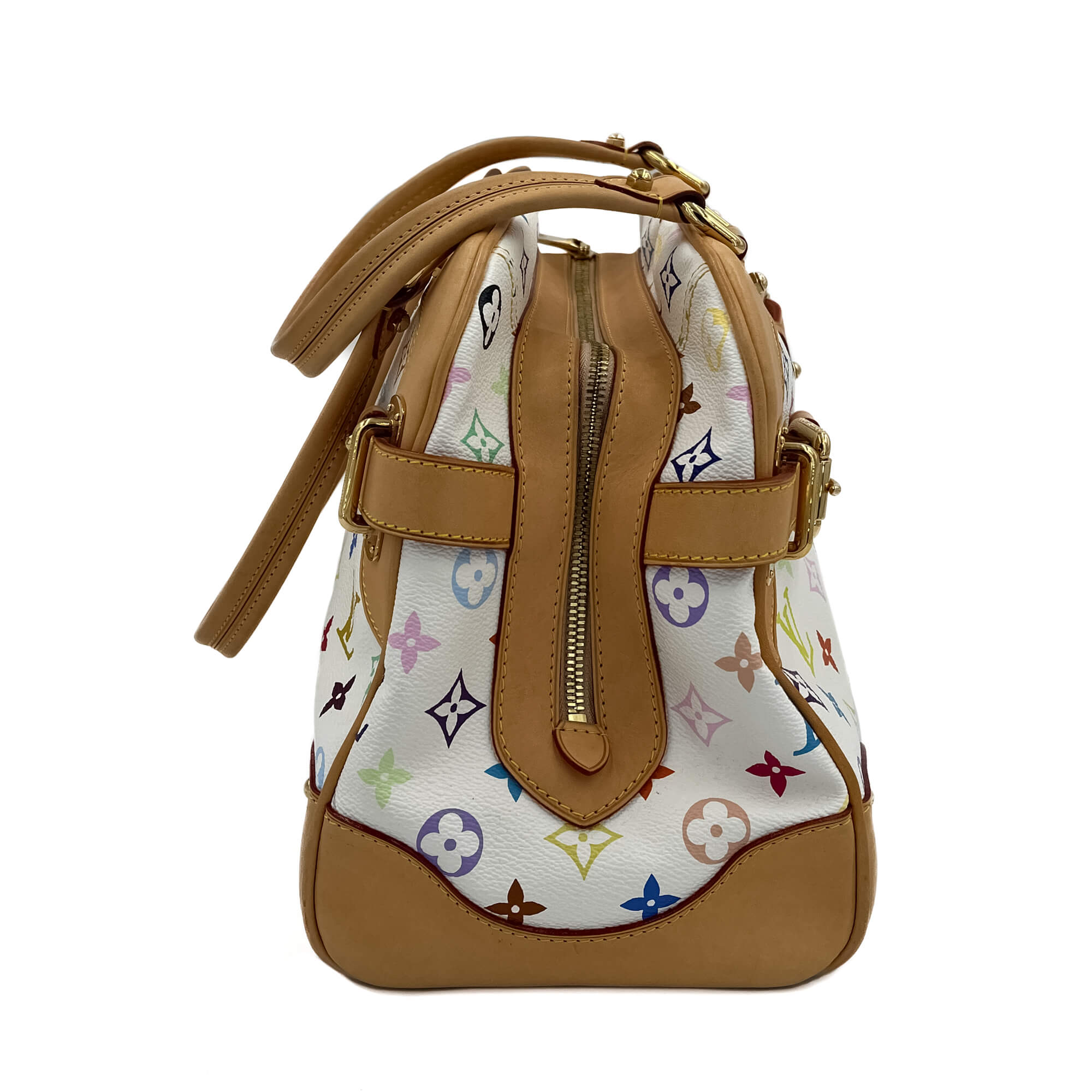Claudia Murakami Multicolor Canvas Trunk Bag WeiB