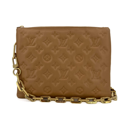 Second hand Louis Vuitton Coussin PM Empreinte Leather 3 - Ways Messenger Bag Camel - Tabita Bags