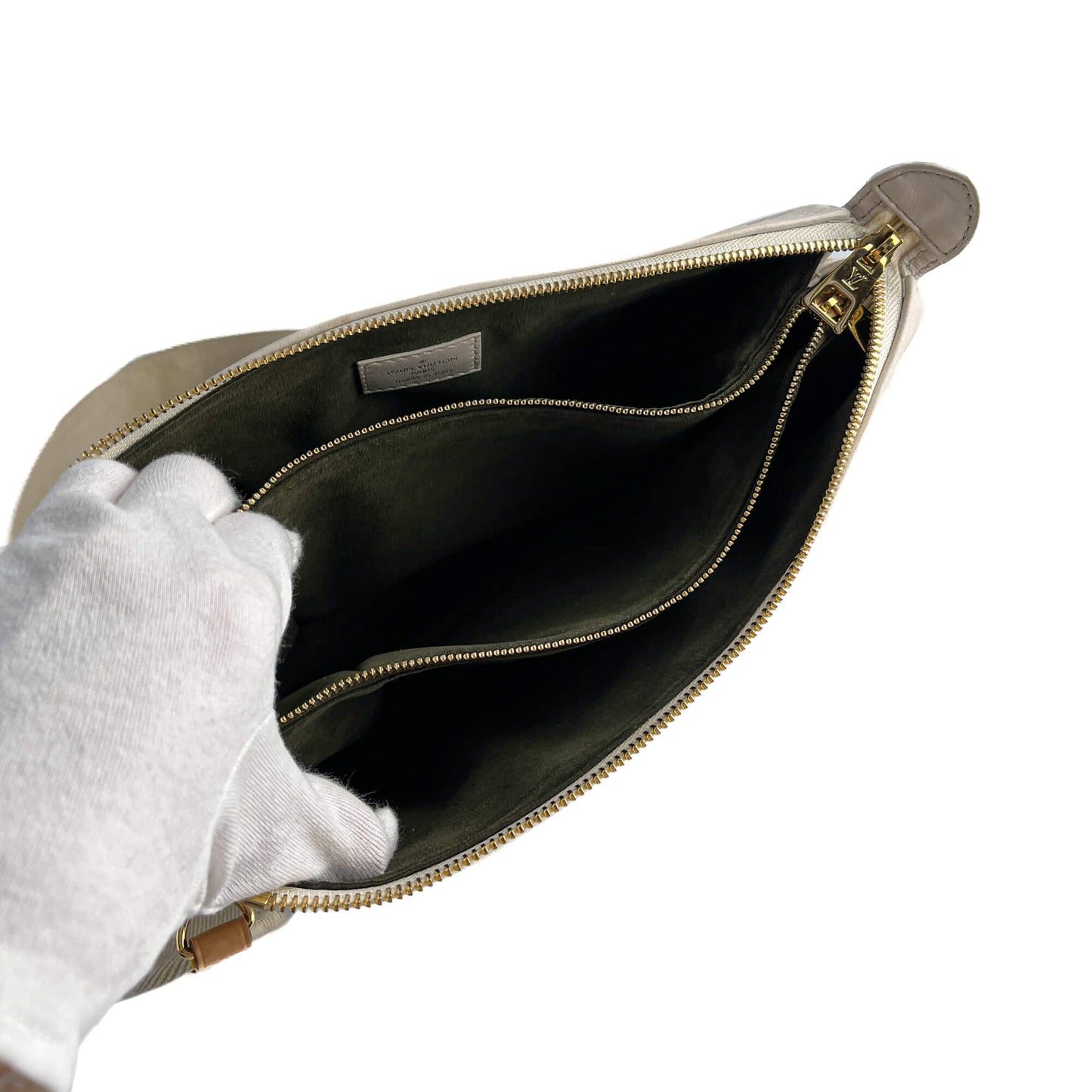 Second hand Louis Vuitton Coussin PM Leather Empreinte Messenger Crossbody Off - White - Tabita Bags