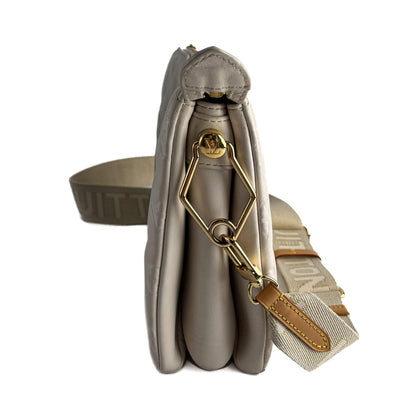 Second hand Louis Vuitton Coussin PM Leather Empreinte Messenger Crossbody Off - White - Tabita Bags