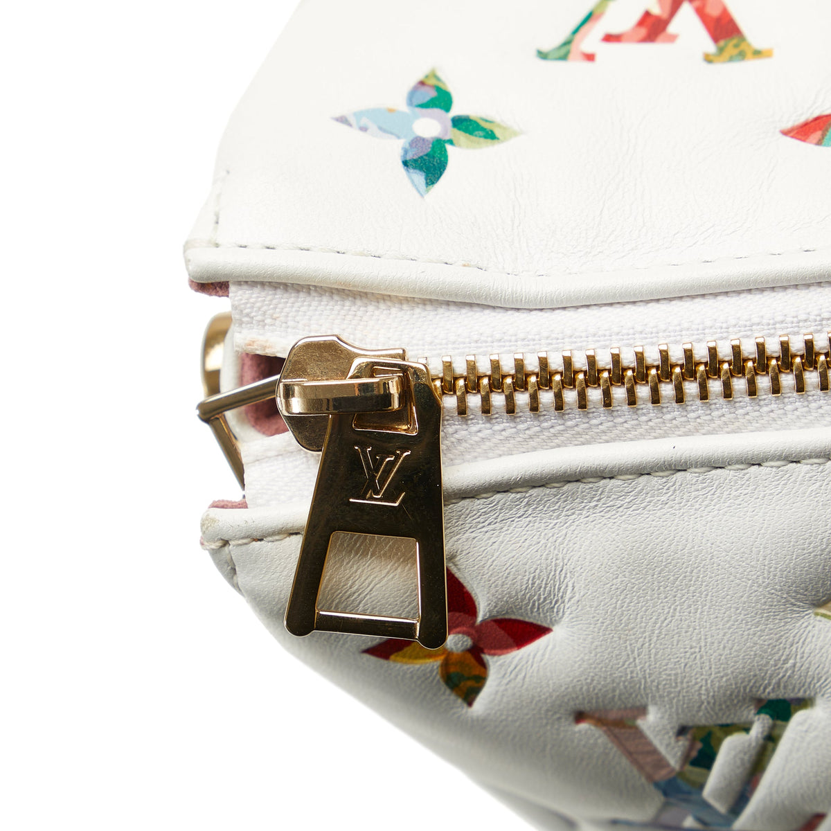 Second hand Louis Vuitton Coussin PM Monogram Garden Leather Crossbody White - Tabita Bags