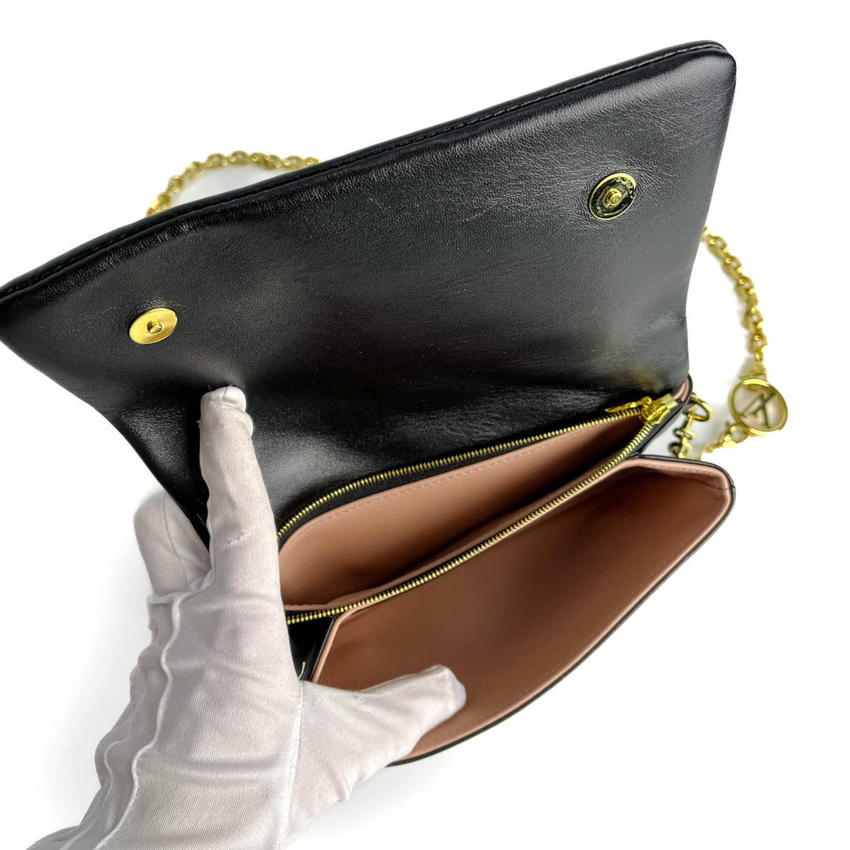 Second hand Louis Vuitton Coussin Pochette Embossed Monogram Leather 3 - Ways Messenger Crossbody Black - Tabita Bags