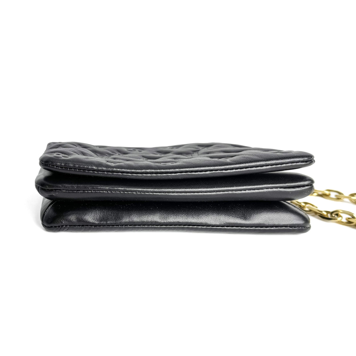 Second hand Louis Vuitton Coussin Pochette Embossed Monogram Leather 3 - Ways Messenger Crossbody Black - Tabita Bags