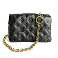 Second hand Louis Vuitton Coussin Pochette Embossed Monogram Leather 3 - Ways Messenger Crossbody Black - Tabita Bags