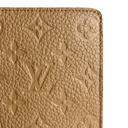 Second hand Louis Vuitton Cover Notebook GM Leather Empreinte Agenda Cover Beige - Tabita Bags