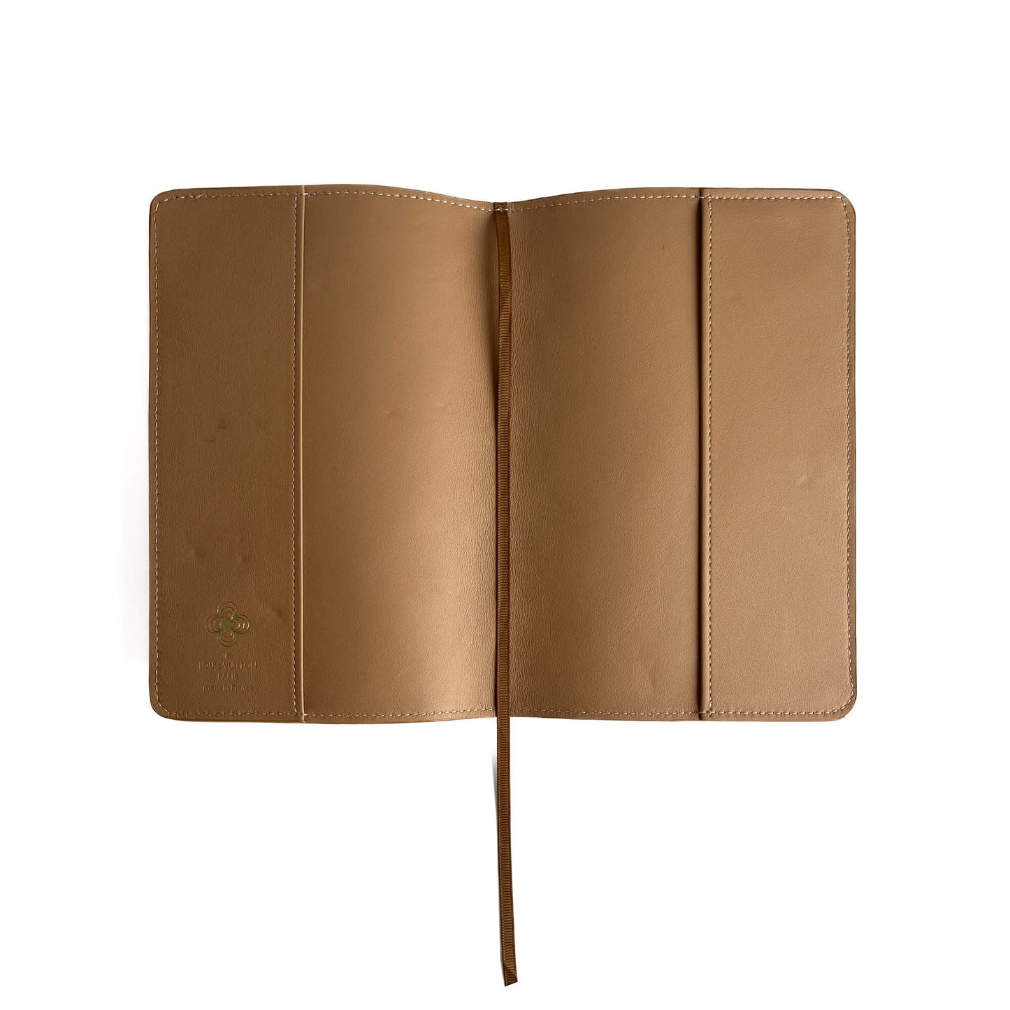 Second hand Louis Vuitton Cover Notebook GM Leather Empreinte Agenda Cover Beige - Tabita Bags