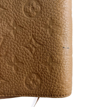 Second hand Louis Vuitton Cover Notebook GM Leather Empreinte Agenda Cover Beige - Tabita Bags