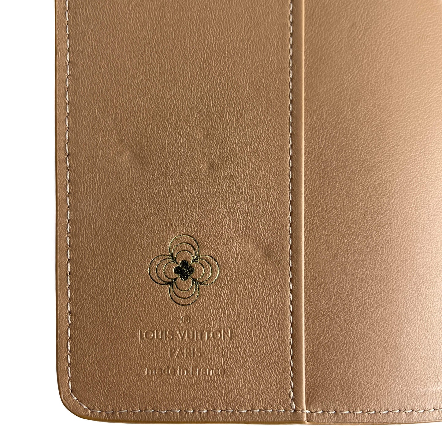 Second hand Louis Vuitton Cover Notebook GM Leather Empreinte Agenda Cover Beige - Tabita Bags