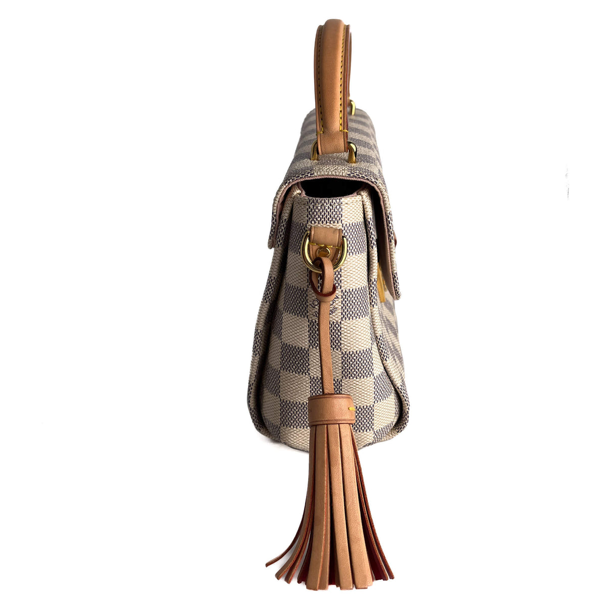 Second hand Louis Vuitton Croisette Canvas 2 - Ways Top - handle Crossbody Damier Azur - Tabita Bags