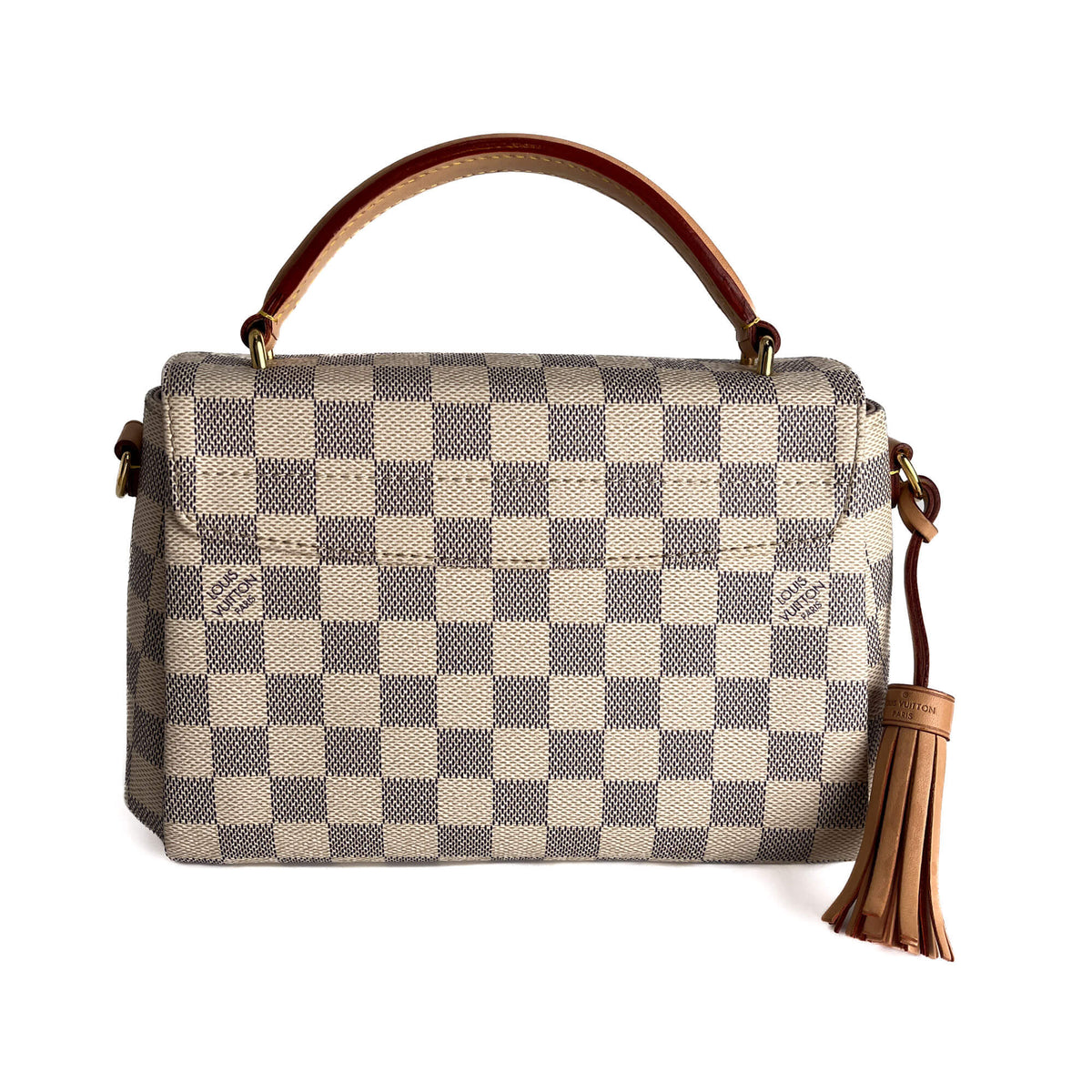 Second hand Louis Vuitton Croisette Canvas 2 - Ways Top - handle Crossbody Damier Azur - Tabita Bags