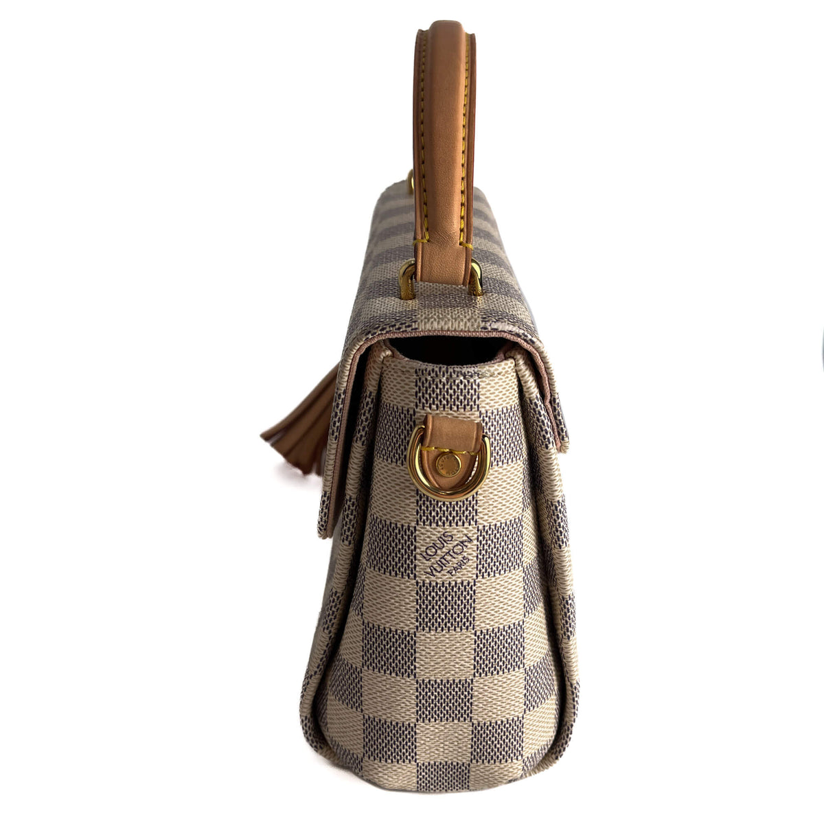 Second hand Louis Vuitton Croisette Canvas 2 - Ways Top - handle Crossbody Damier Azur - Tabita Bags