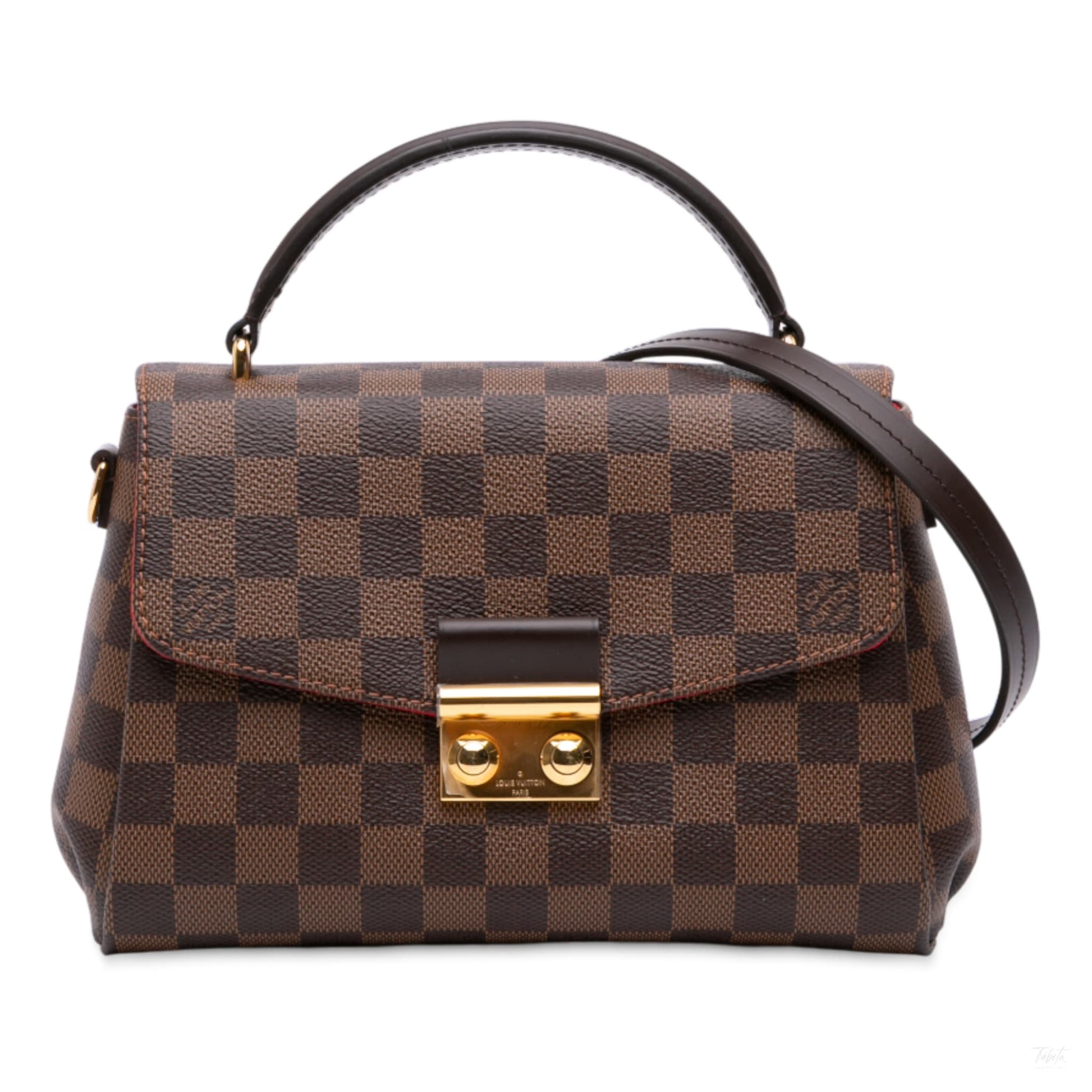 Second hand Louis Vuitton Croisette Canvas 2 - Ways Top - handle Crossbody Damier Ebene - Tabita Bags