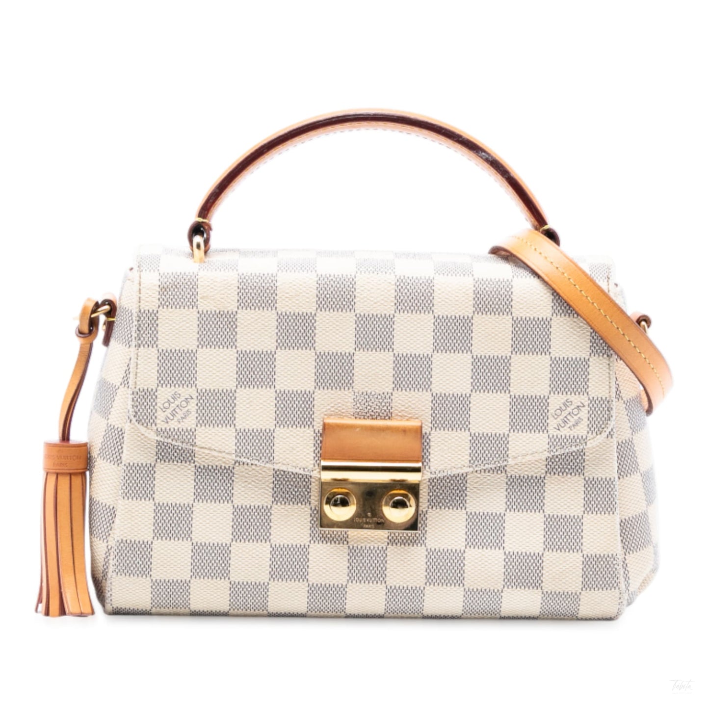 Second hand Louis Vuitton Croisette Canvas Top - Handle Crossbody Damier Azur - Tabita Bags