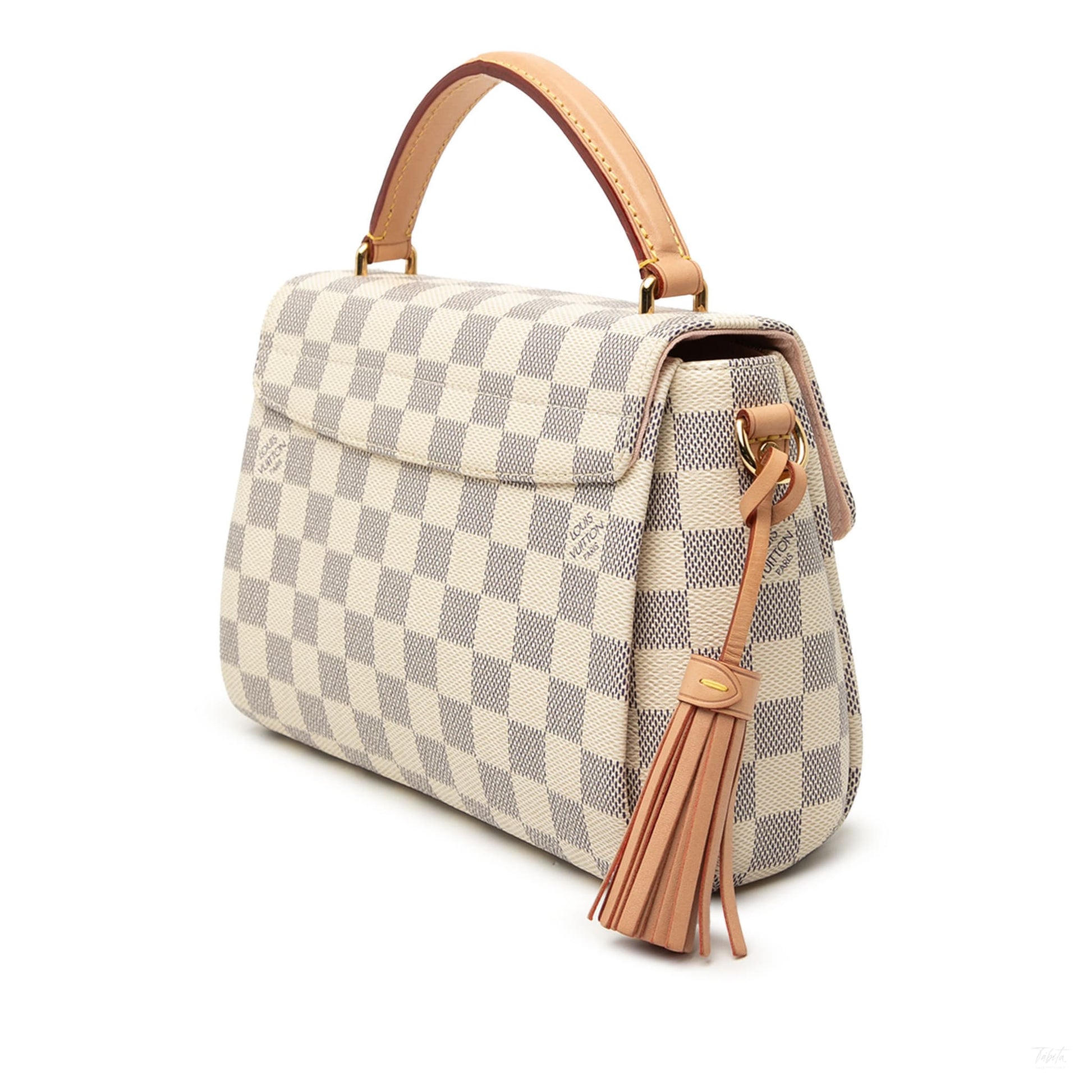 Second hand Louis Vuitton Croisette Canvas Top - handle Crossbody Damier Azur - Tabita Bags