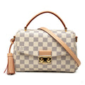Second hand Louis Vuitton Croisette Canvas Top - handle Crossbody Damier Azur - Tabita Bags