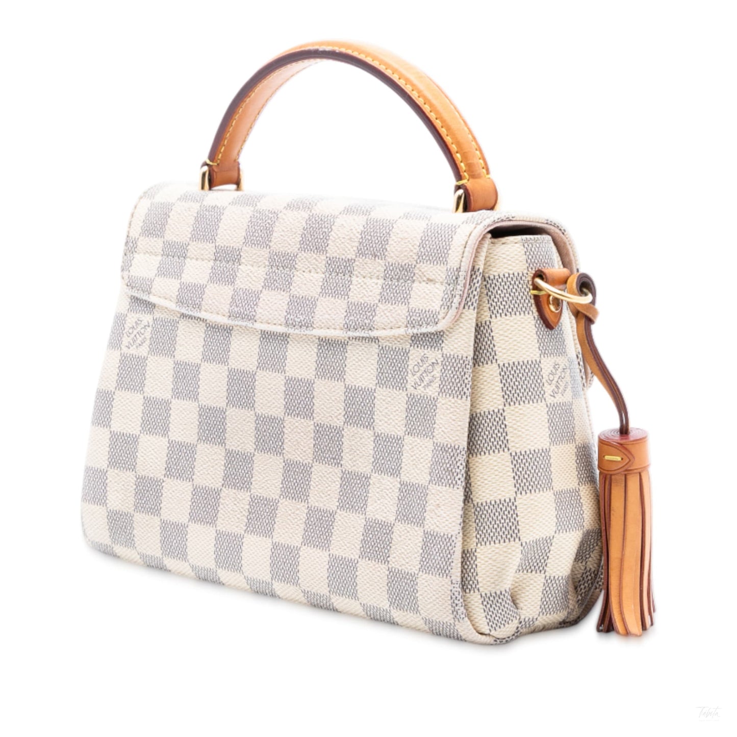Second hand Louis Vuitton Croisette Canvas Top - Handle Crossbody Damier Azur - Tabita Bags