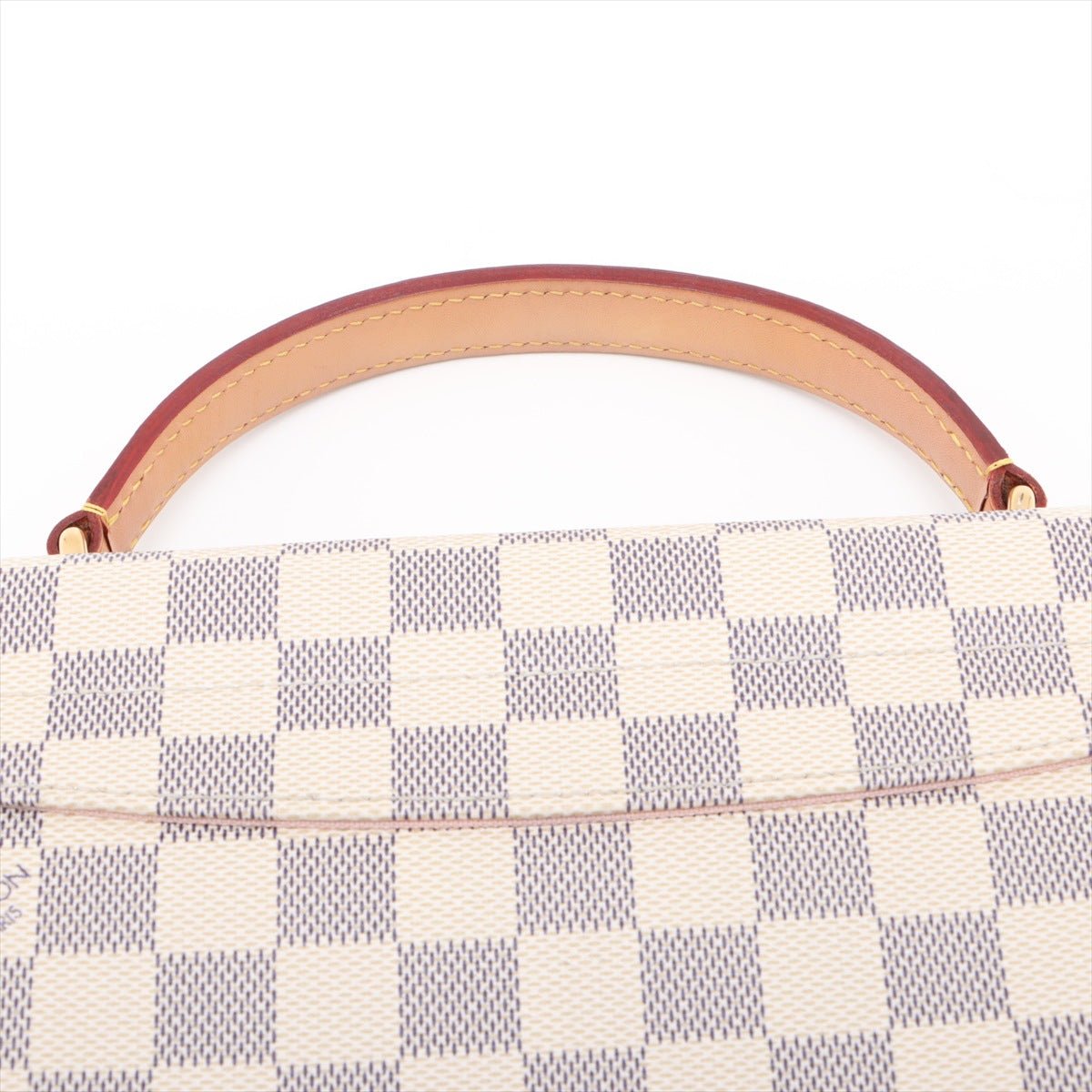 Second hand Louis Vuitton Croisette Canvas Top-handle Crossbody Damier Azur - Tabita Bags