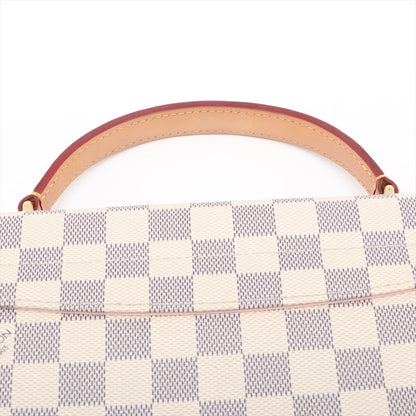 Second hand Louis Vuitton Croisette Canvas Top-handle Crossbody Damier Azur - Tabita Bags