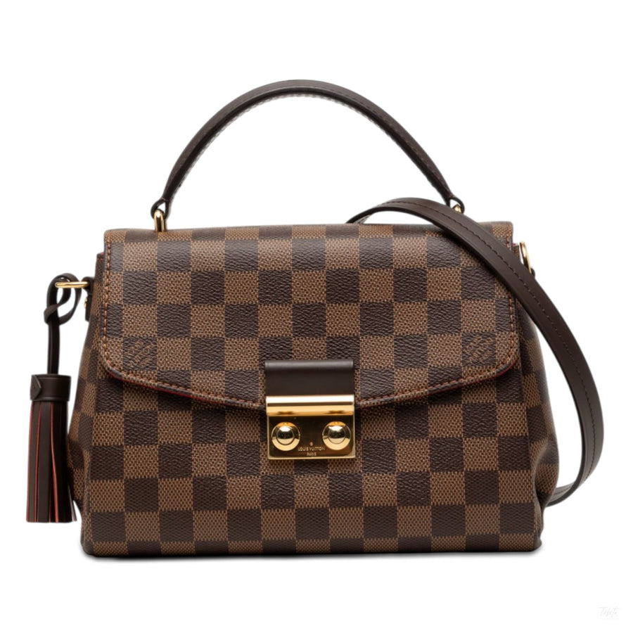 Second hand Louis Vuitton Croisette Canvas Top-handle Crossbody Damier Ebene - Tabita Bags