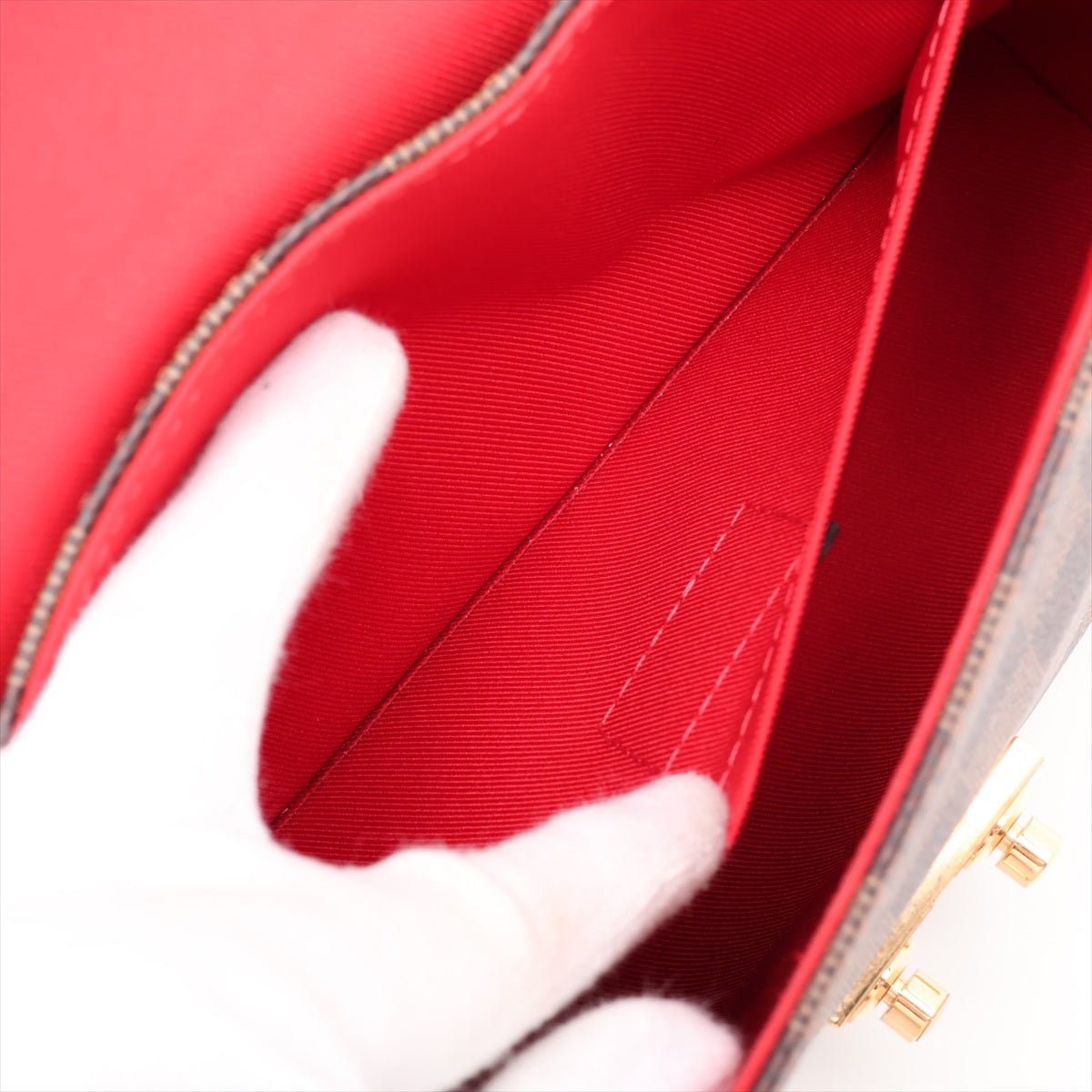Second hand Louis Vuitton Croisette Canvas Top-handle Crossbody Damier Ebene - Tabita Bags
