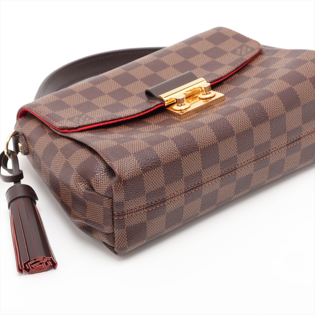 Second hand Louis Vuitton Croisette Canvas Top-handle Crossbody Damier Ebene - Tabita Bags